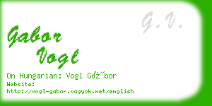 gabor vogl business card